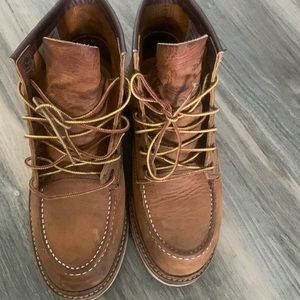 Brown red wing boots